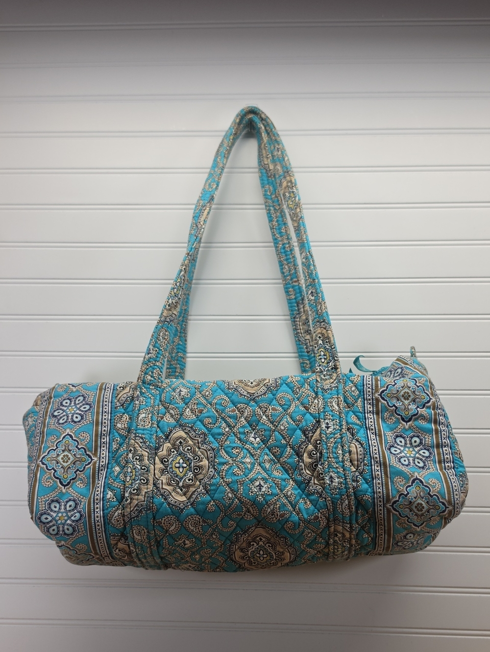 Vera Bradley Quilted Totally Turq Patterned Duffle Bag